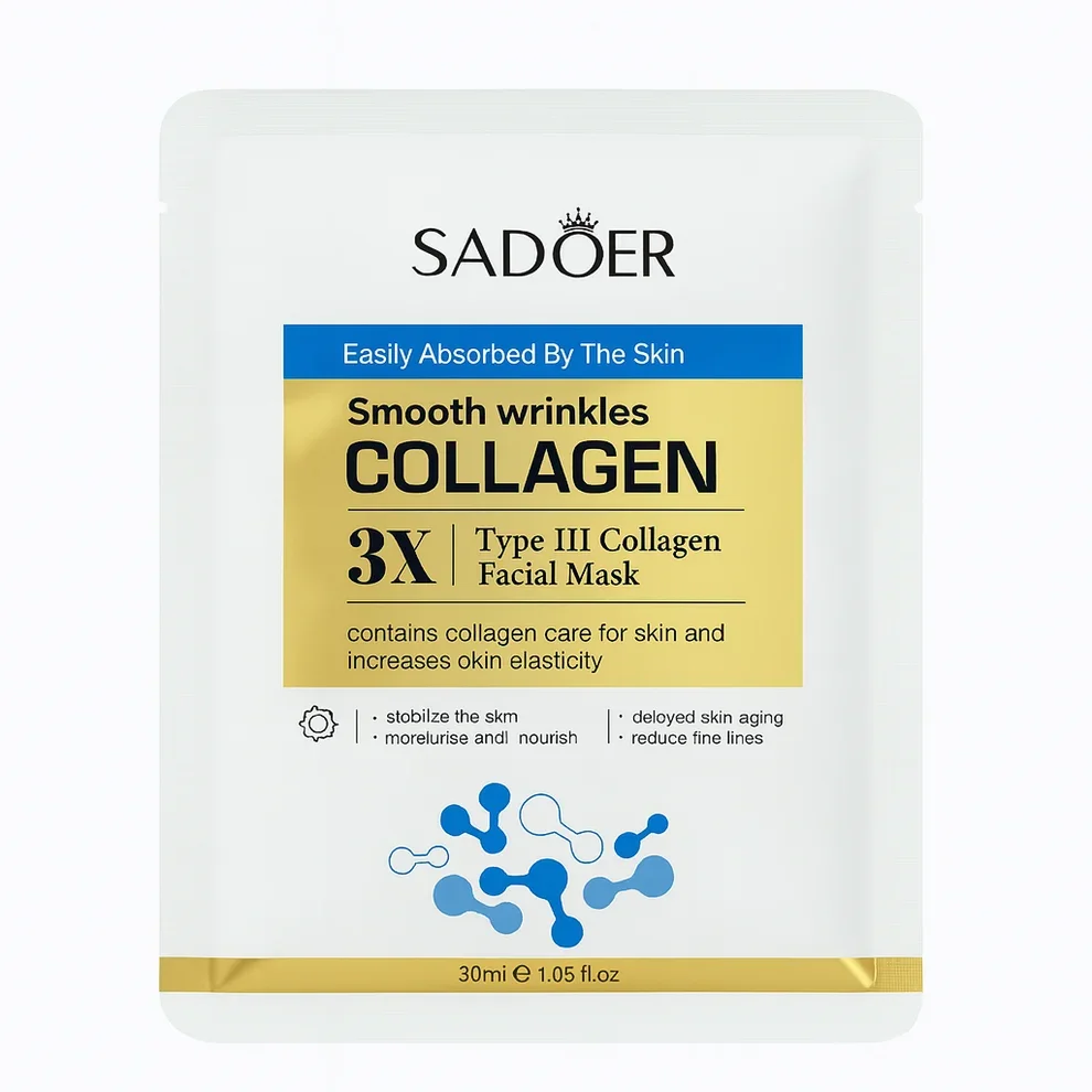 Masca facială SADOER Collagen 3X cu colagen.