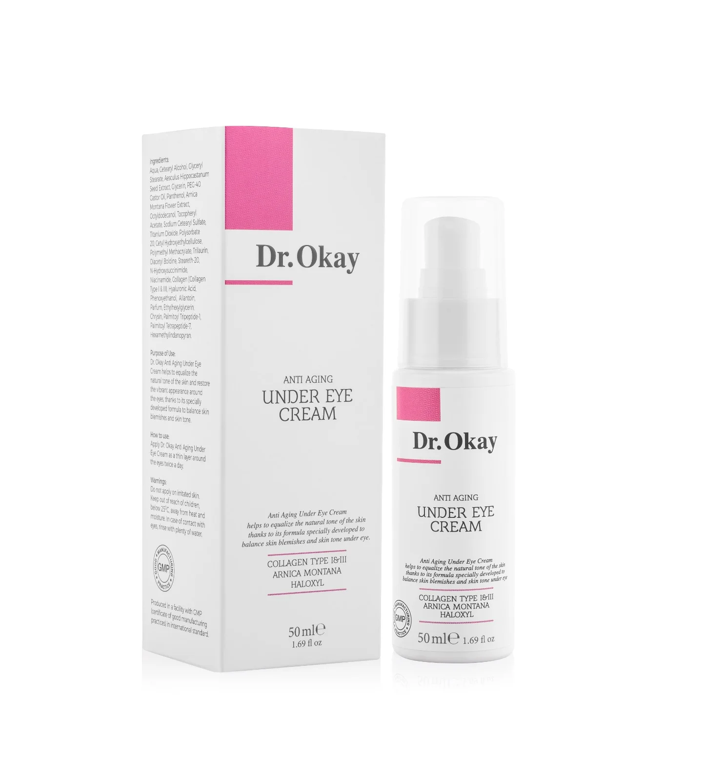 Cremă Anti-Îmbătrânire pentru Conturul Ochilor Dr. Okay 50ml.