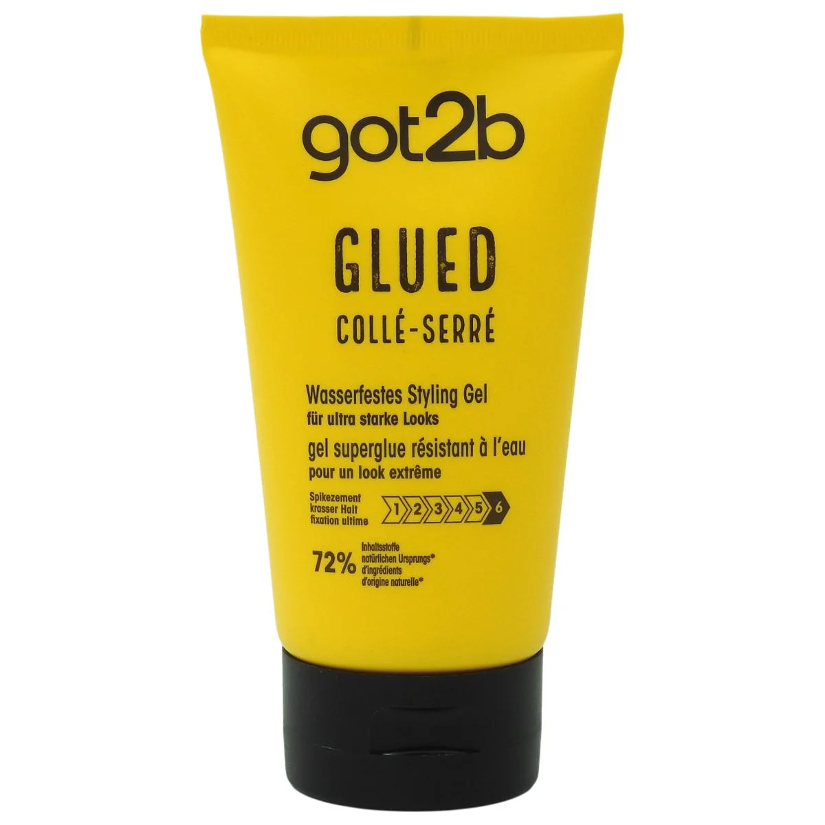 got2b Glued – Gel de Păr Rezistent la Apă, Fixare Ultra-Puternică Nivel 6, 150 ml.
