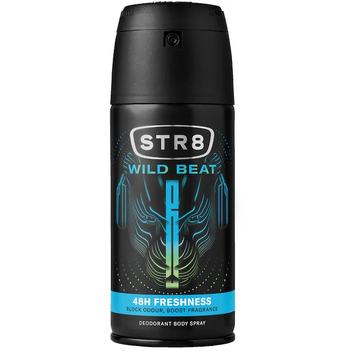STR8 Wild Beat – Deodorant Spray pentru Bărbați, Prospețime 48h și Parfum Aromatic Lemnos.