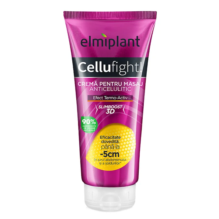 Elmiplant Cellufight! Slimboost 3D – Cremă de Masaj Anticelulitică cu Efect Termo-Activ, 200 ml.