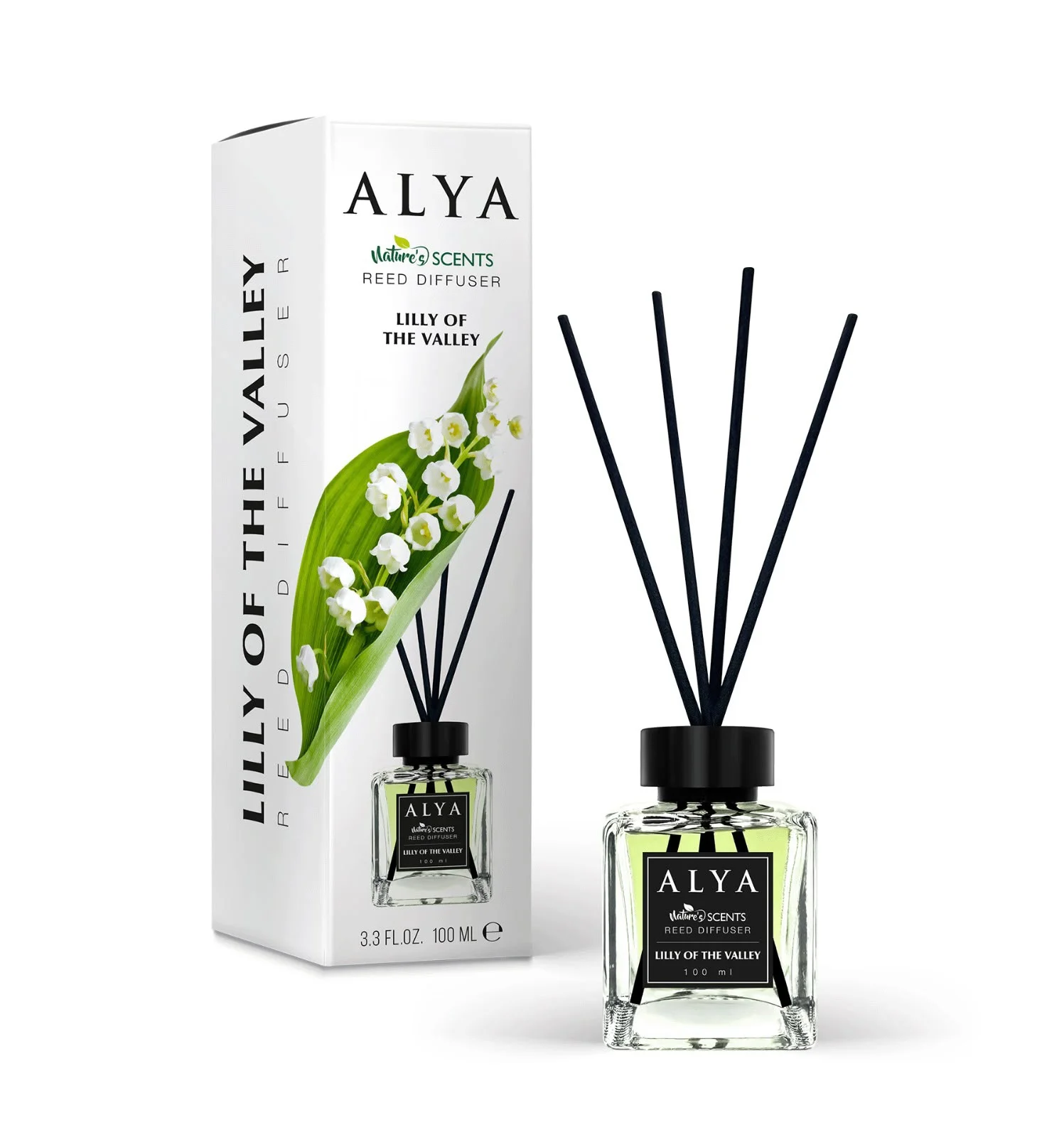Parfum de Cameră cu Bețișoare ALYA – LILY OF THE VALLEY, 100 ml.