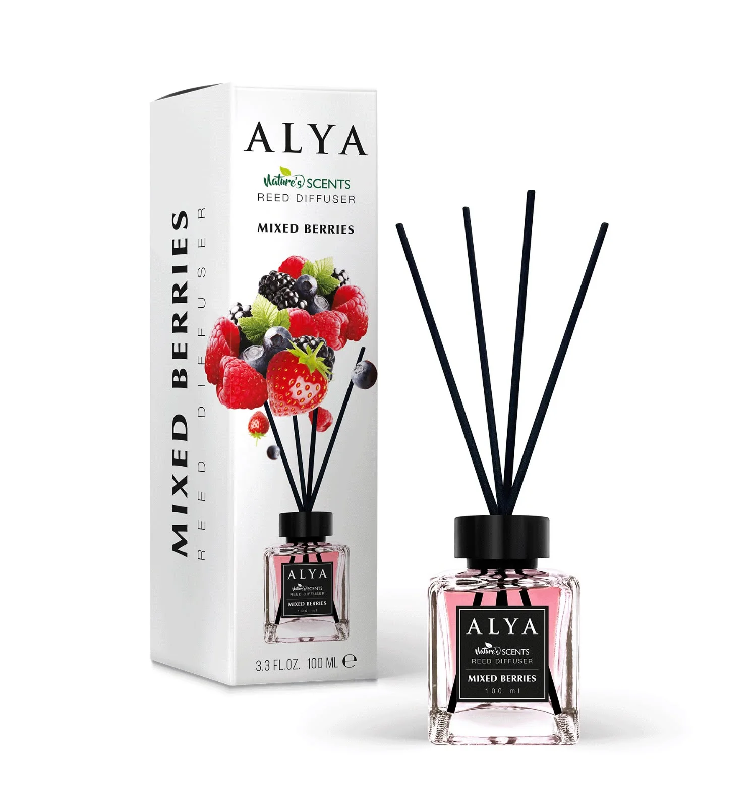 Parfum de Cameră cu Bețișoare ALYA – MIXED BERRIES, 100 ml.
