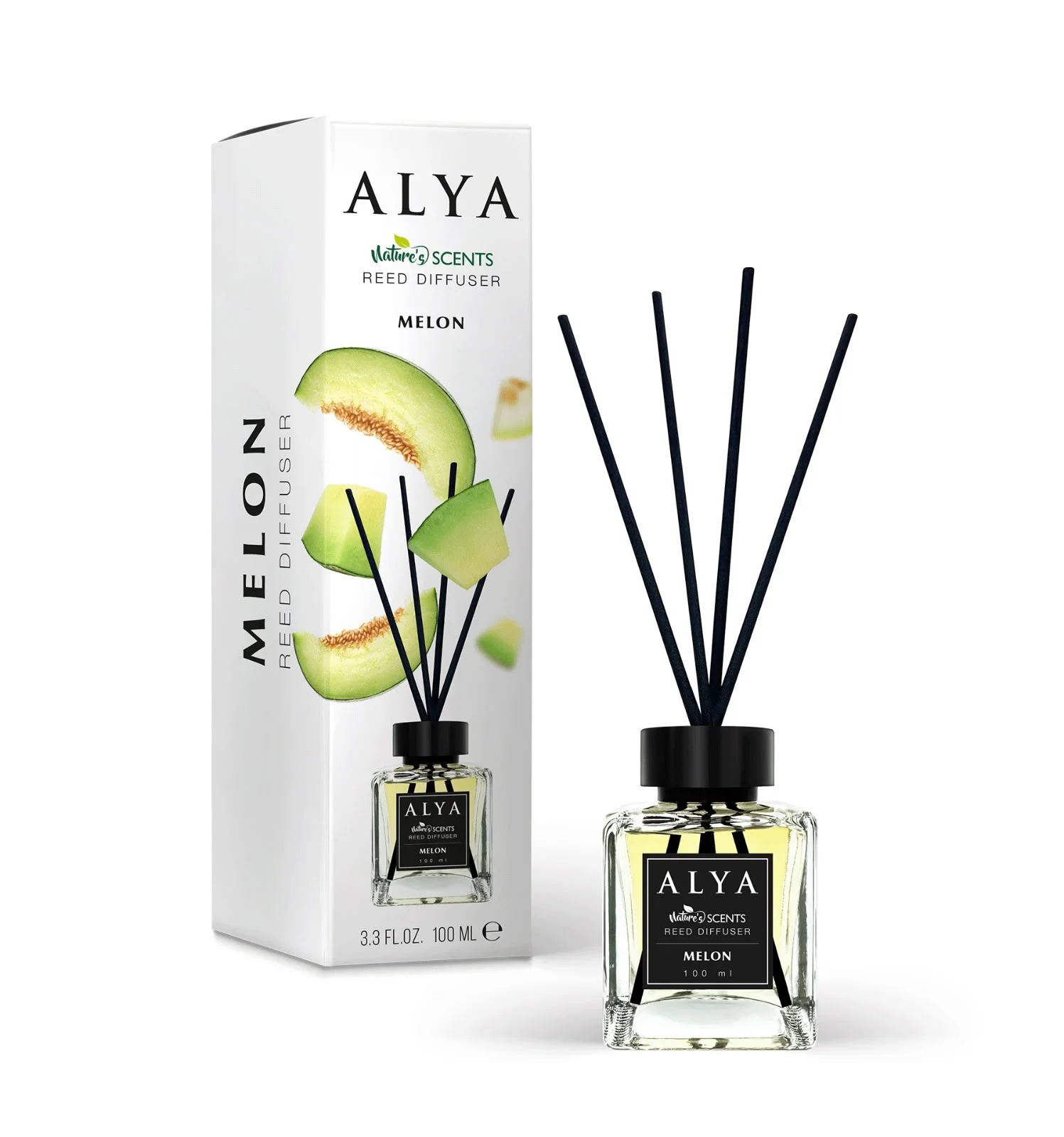 Parfum de Cameră cu Bețișoare ALYA – PEPENE GALBEN, 100 ml.