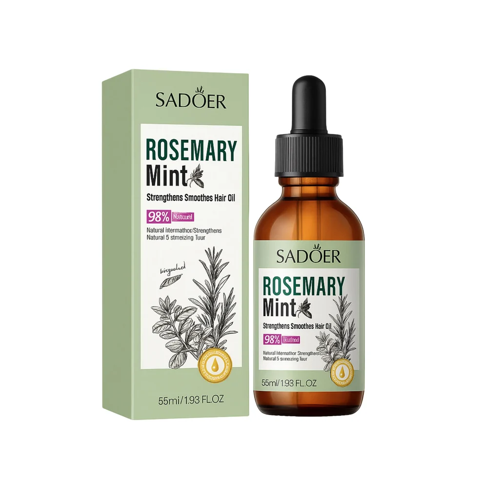 Sadoer – Ulei pentru păr cu rozmarin și mentă, 55 ml.