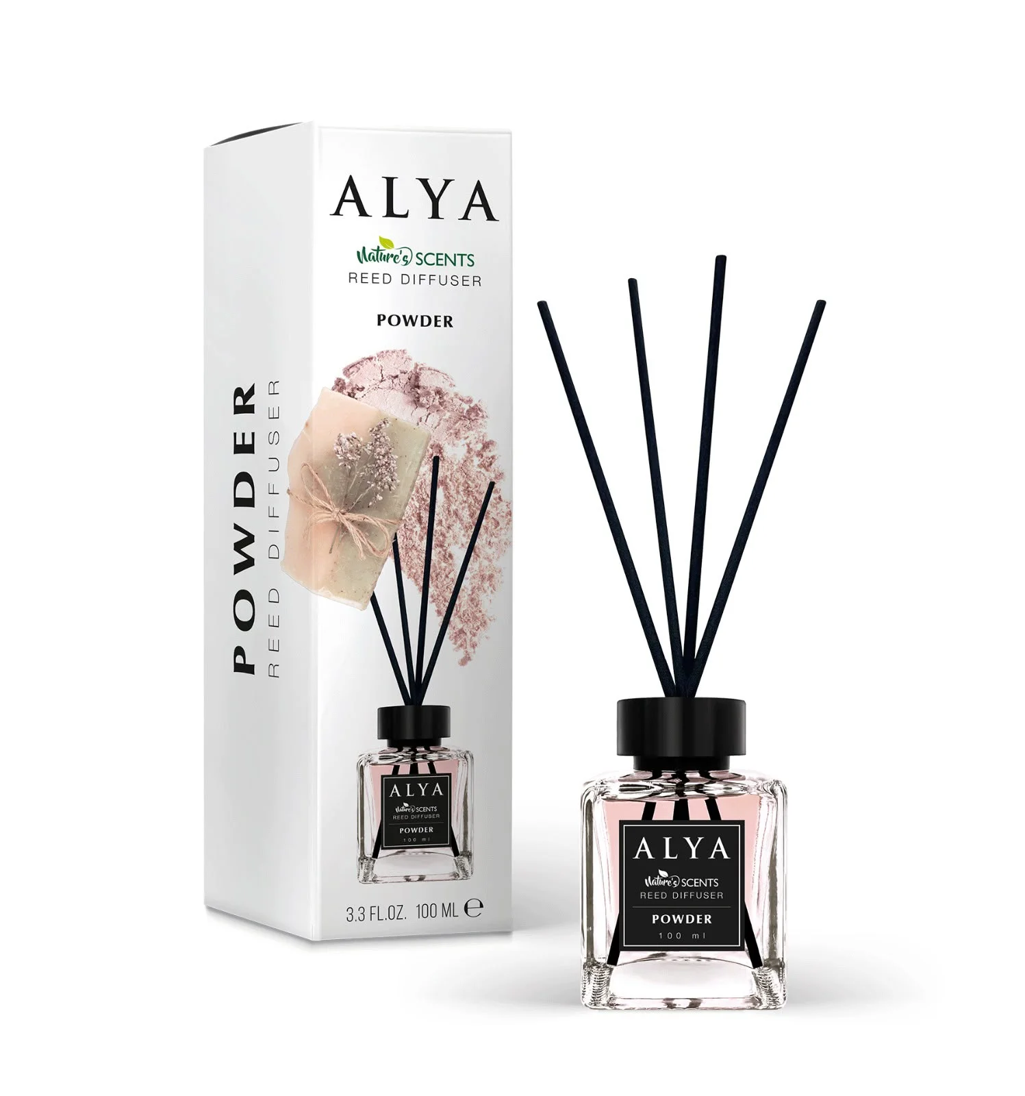 Parfum de Cameră cu Bețișoare ALYA – POWDER, 100 ml.