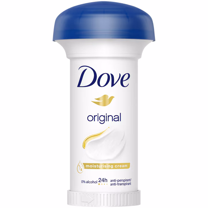Dove Original – Deodorant Antiperspirant Stick cu ¼ Cremă Hidratantă, Protecție 24h.