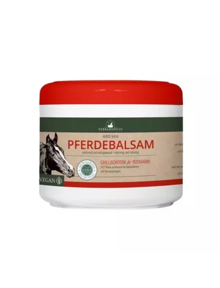 Herbamedicus Pferdebalsam HOT – Balsam de Masaj cu Efect de Încălzire, Chili și Rozmarin, 500 ml.
