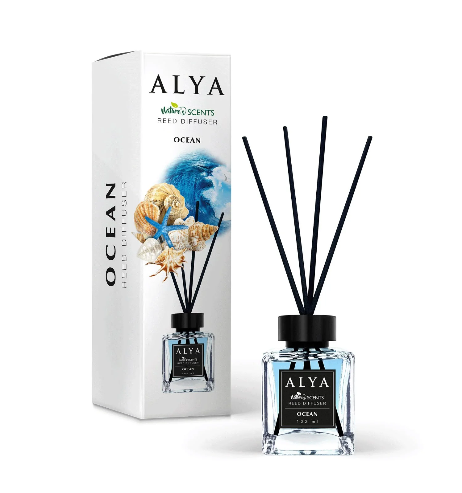 Parfum de Cameră cu Bețișoare ALYA – OCEAN, 100 ml.