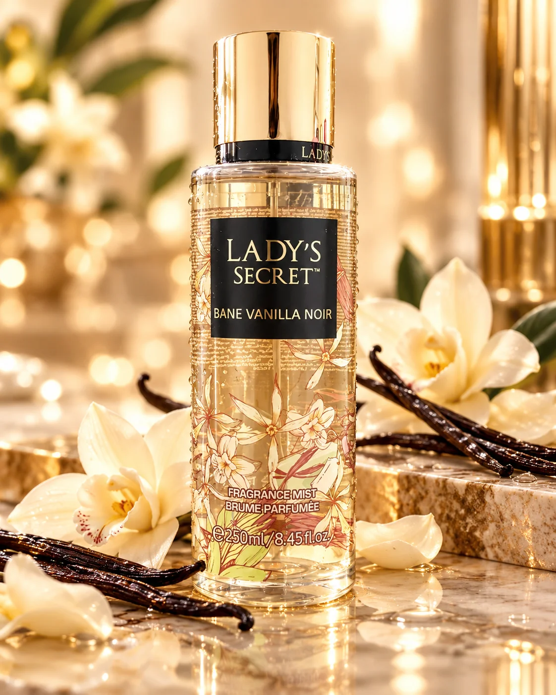Spray Parfumat de Corp LADY'S SECRET – BANE VANILLA NOIR, 250 ml
