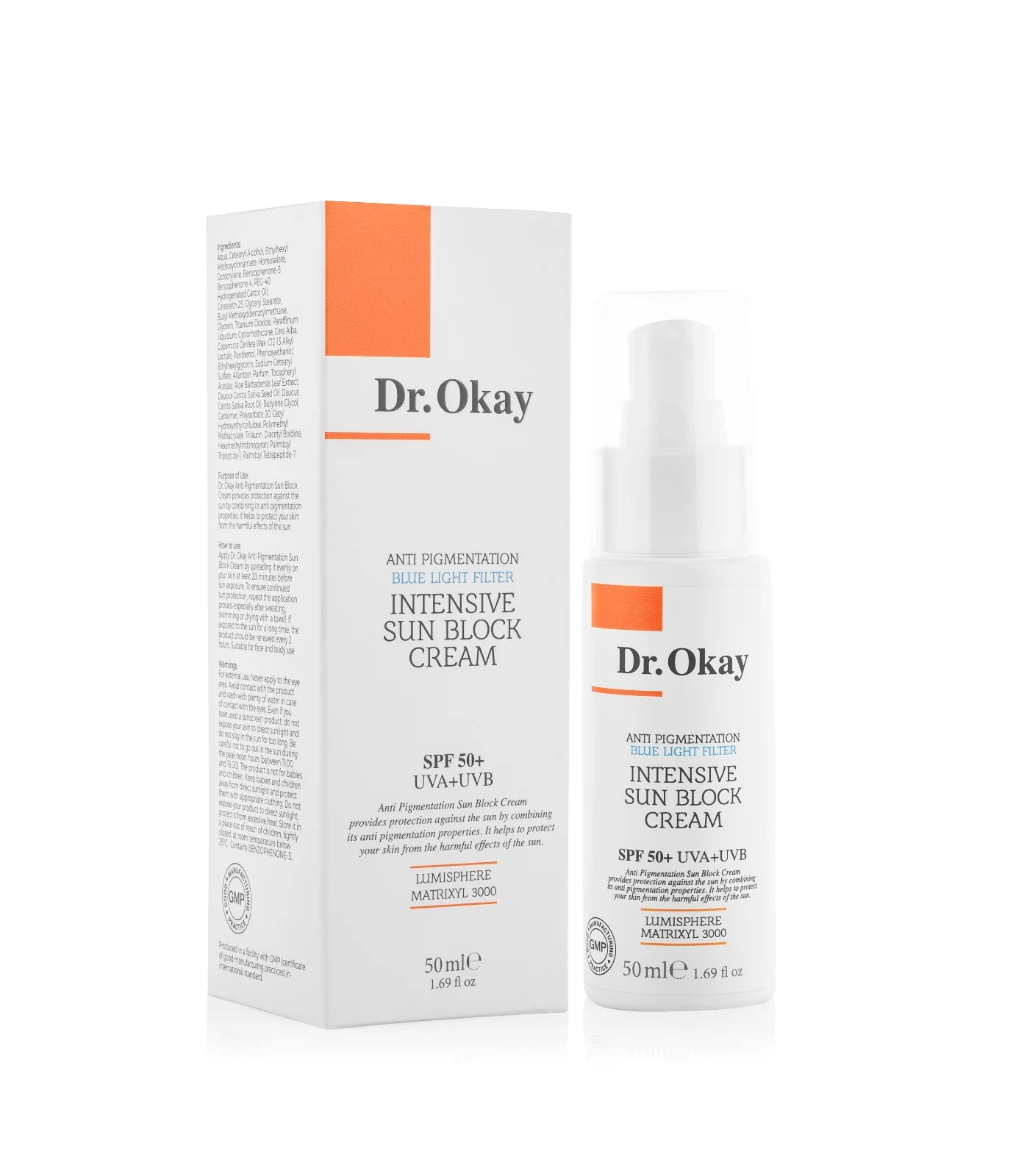 Cremă de Protecție Solară Anti-Pete SPF 50+ Dr. Okay 50ml.