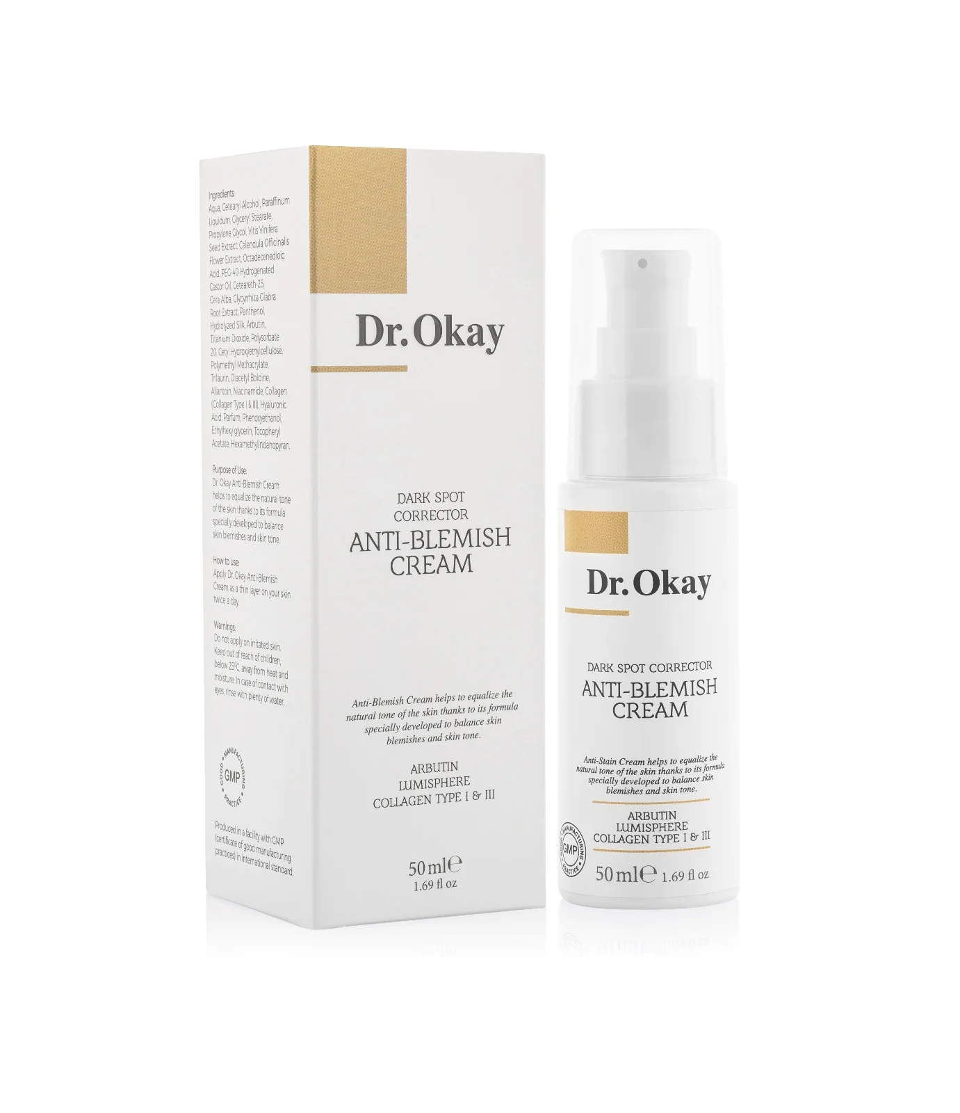 Cremă Facială Anti-Pete Dr. Okay 50ml.