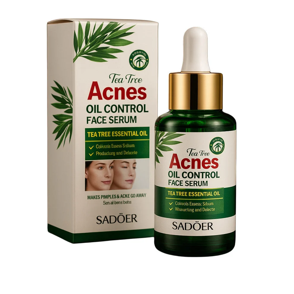 Ser Facial SADOER cu ARBORE DE CEAI TEA TREE ESSENTIAL OIL ANTIACNE 30ml.